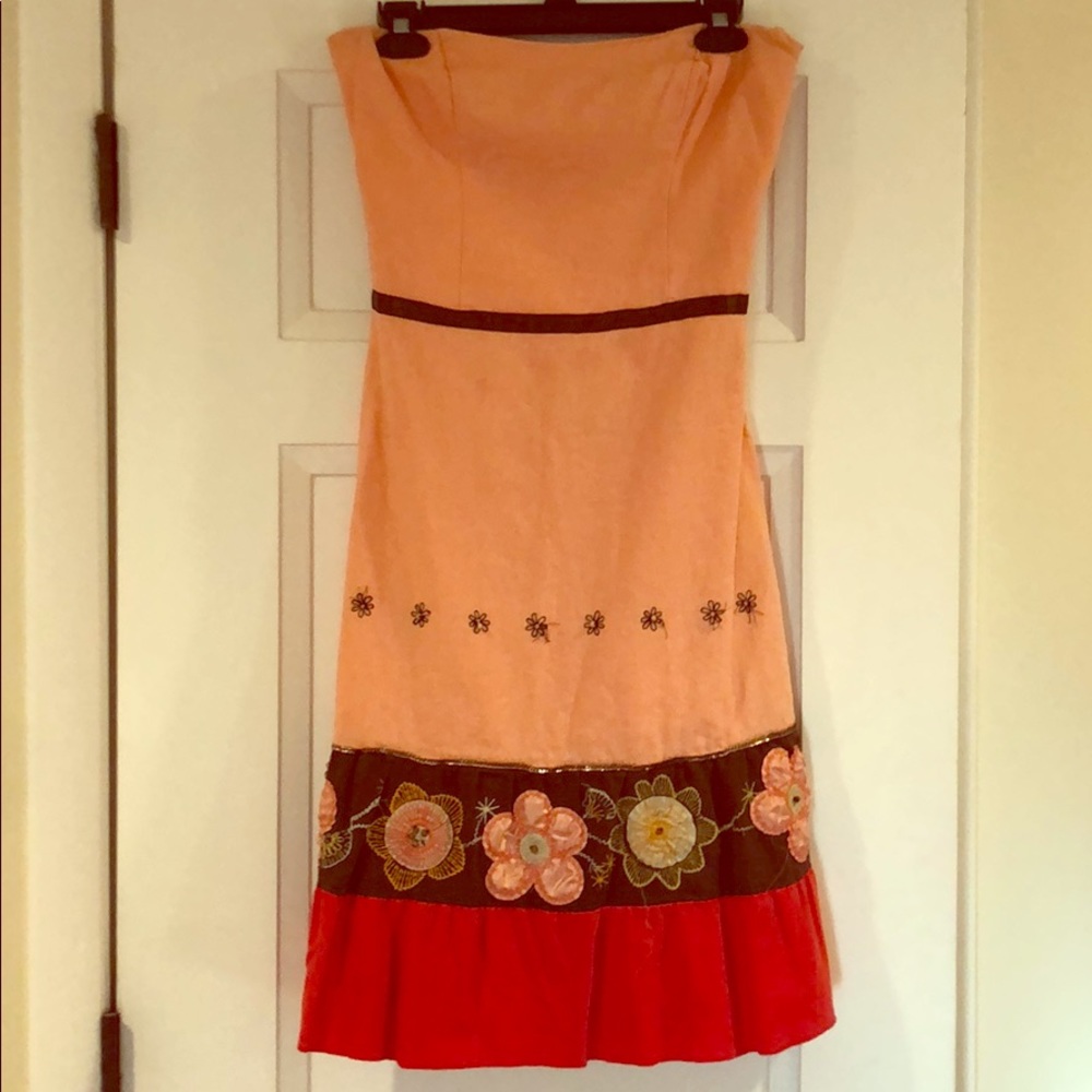 Guess Fitted Summer Strapless Dress